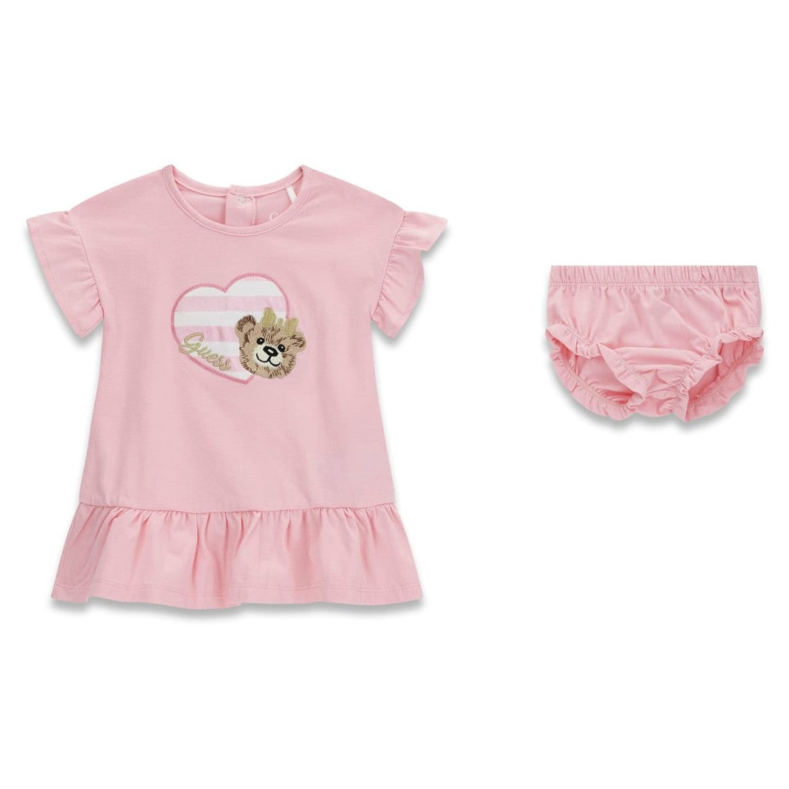 Guess - Pink Stripe Heart Bear Dress