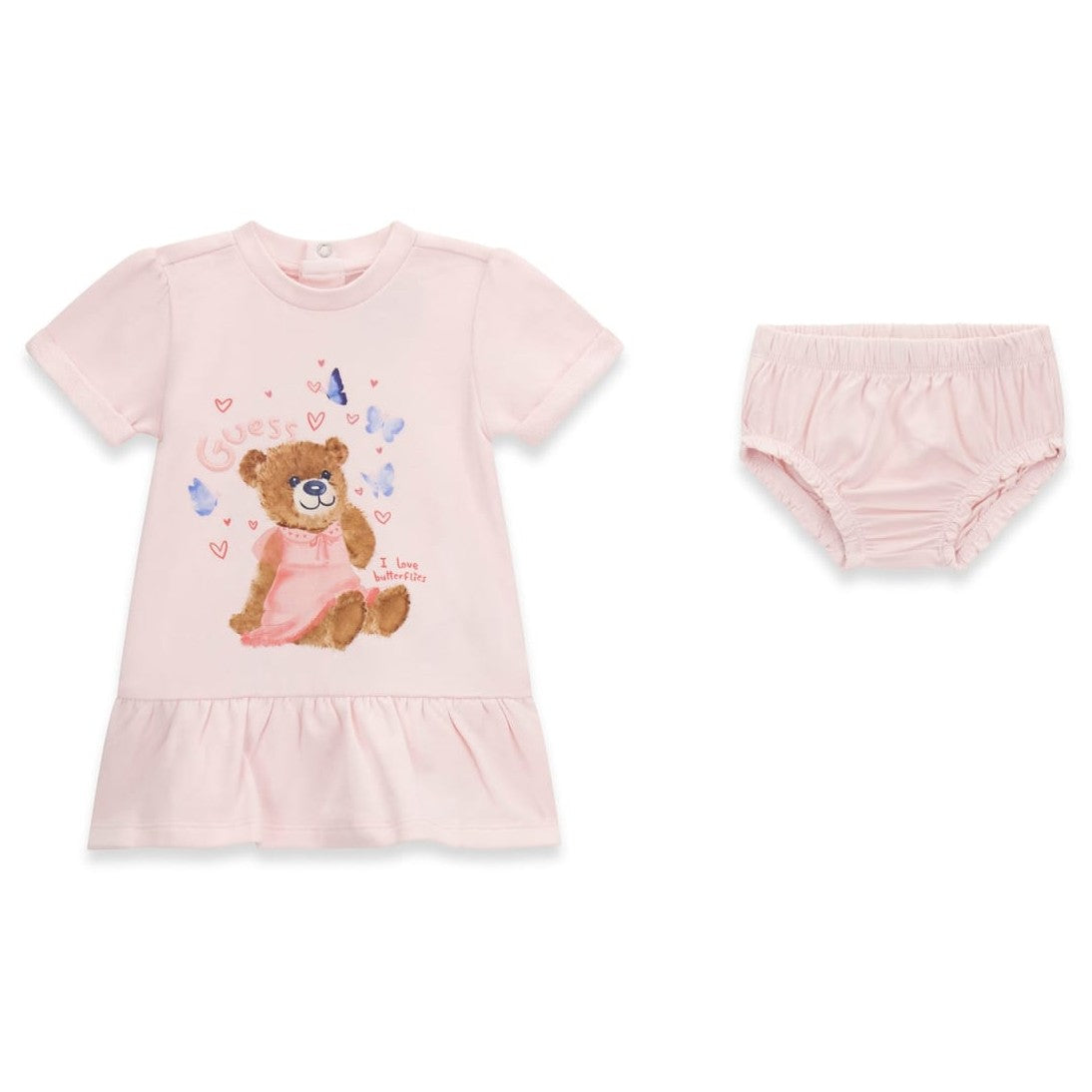 Guess - Cotton Pink Bear Dress