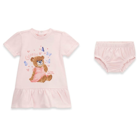 Guess - Cotton Pink Bear Dress