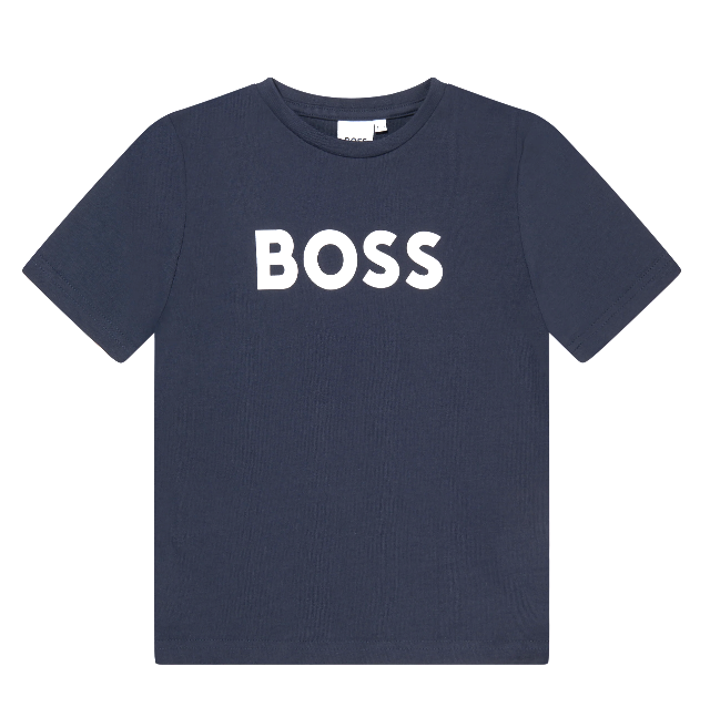 BOSS - Blue Navy Teenager Logo Top