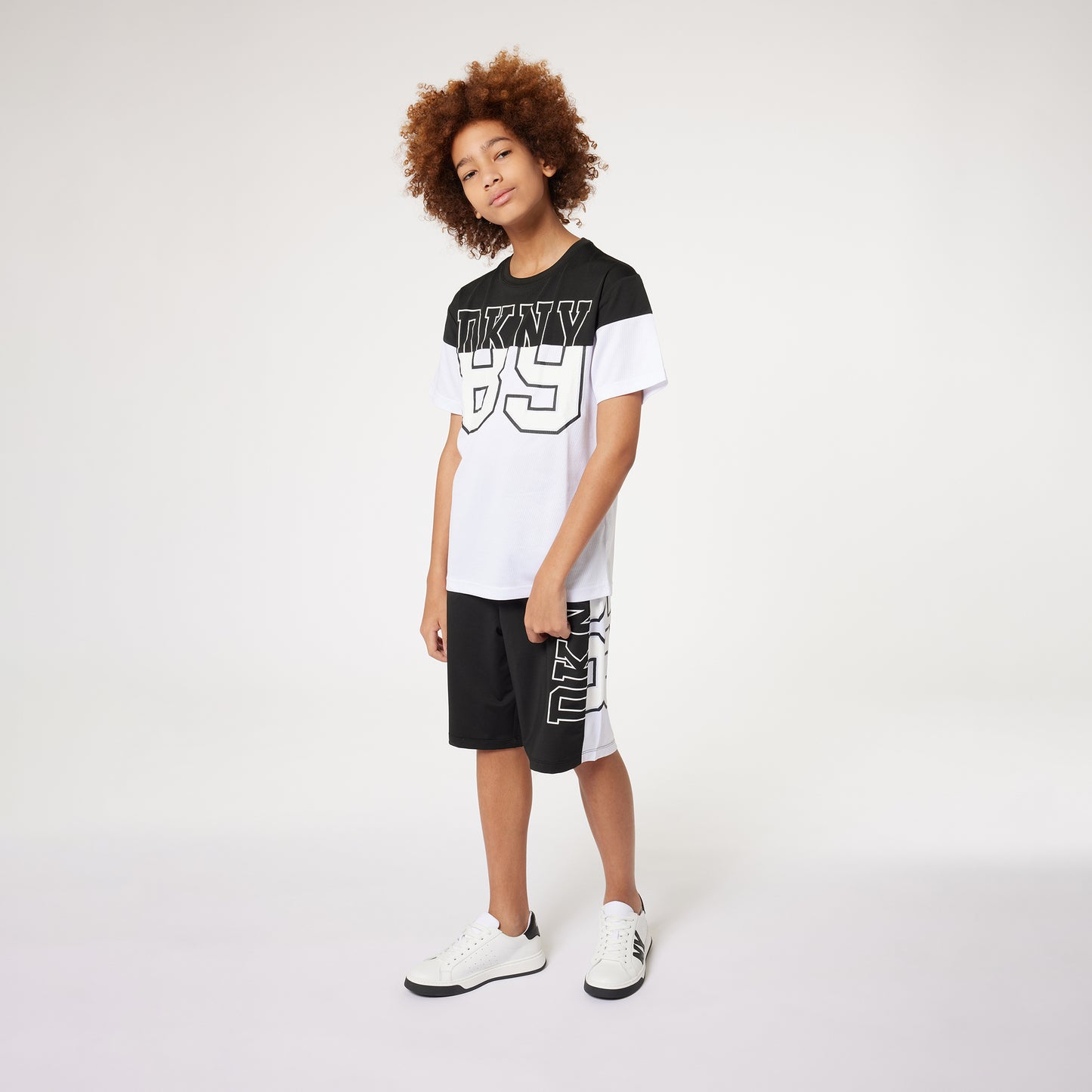 DKNY - Black and White Unisex Logo Top