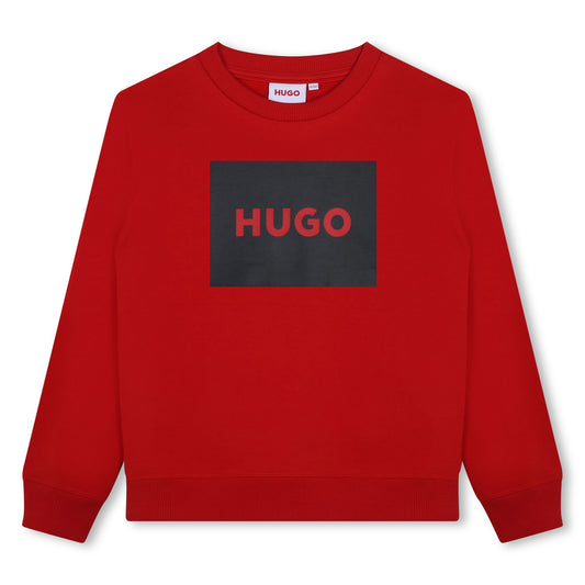 HUGO BOSS - Red Long Sleeve Logo Sweatshirt