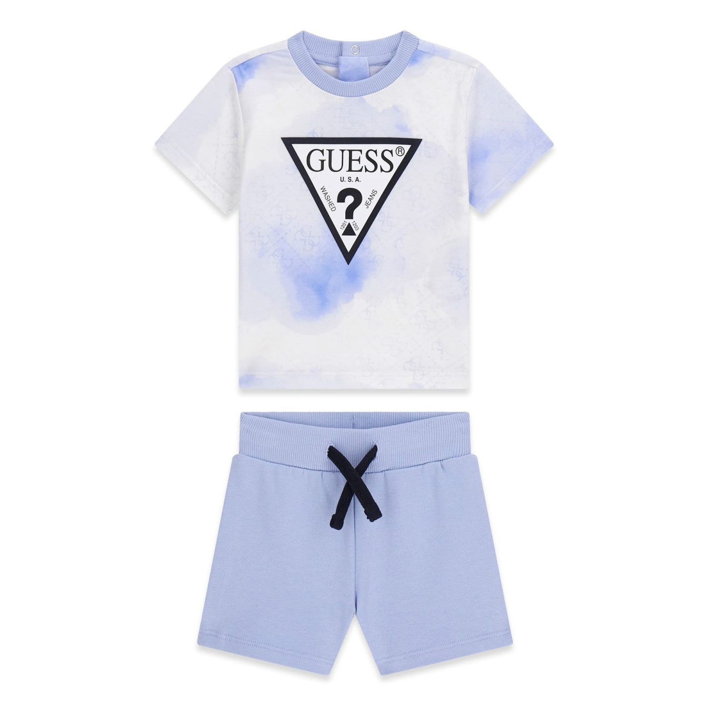 Guess - Logo Light Blue Cotton Set
