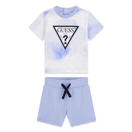 Guess - Logo Light Blue Cotton Set