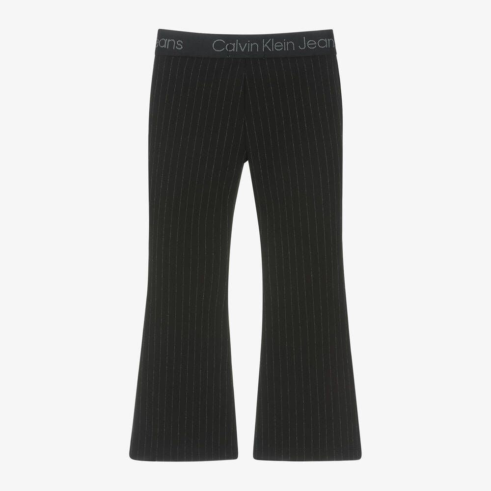 Calvin Klein - Black Flare Legging with Stripes