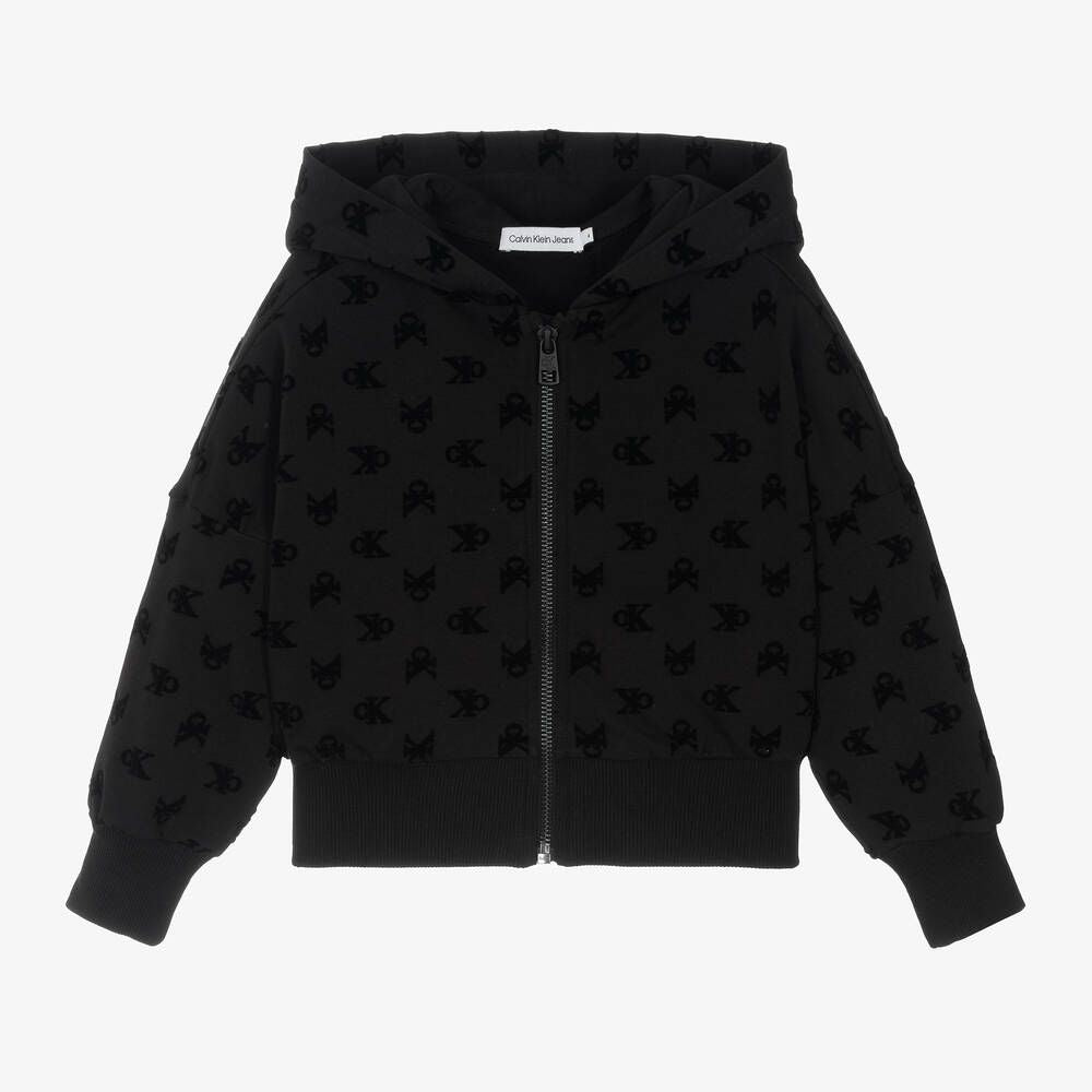 Calvin Klein - Cotton Black Jacket with Logos