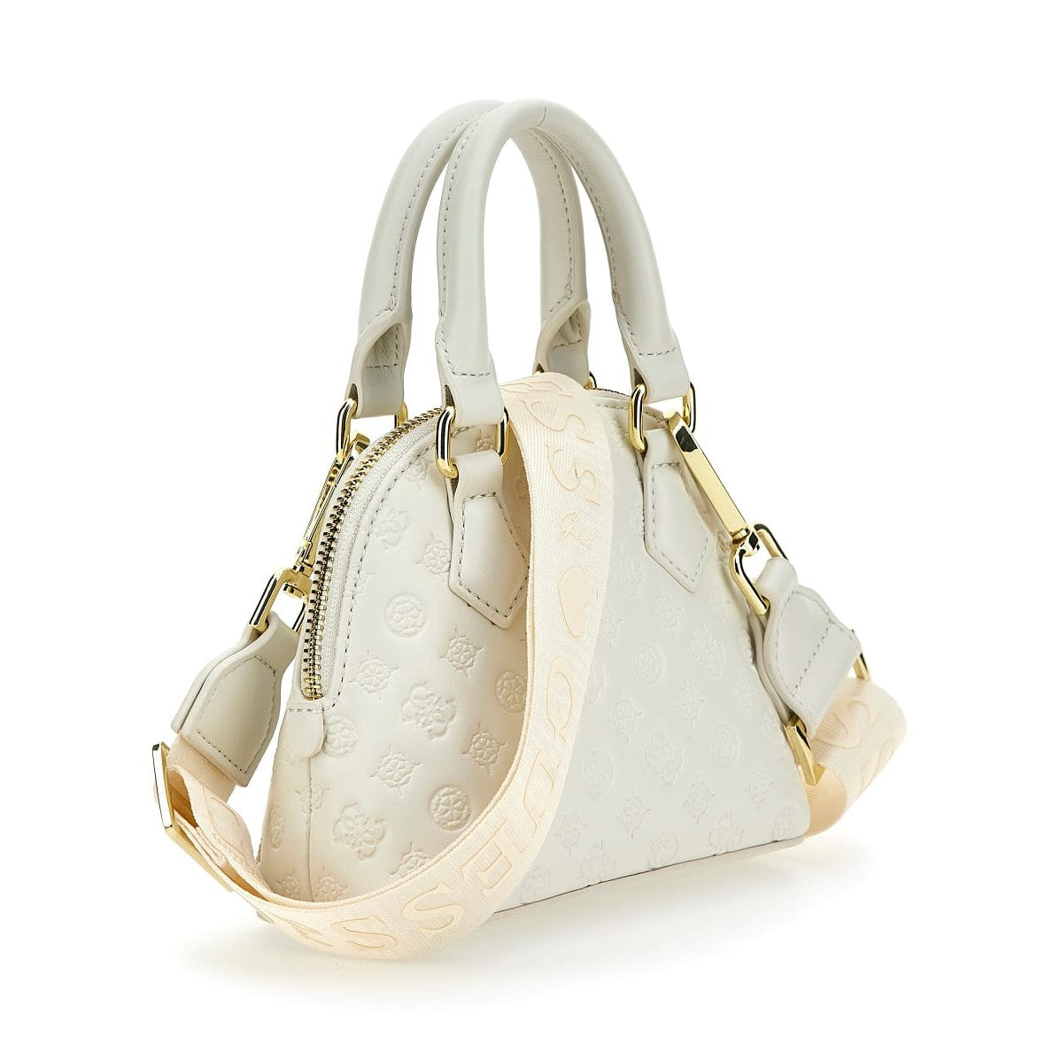 Guess - Small Cute Beige/White Logo Bag