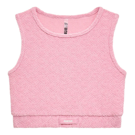 Guess - Pink Towel Feeling Crop Top