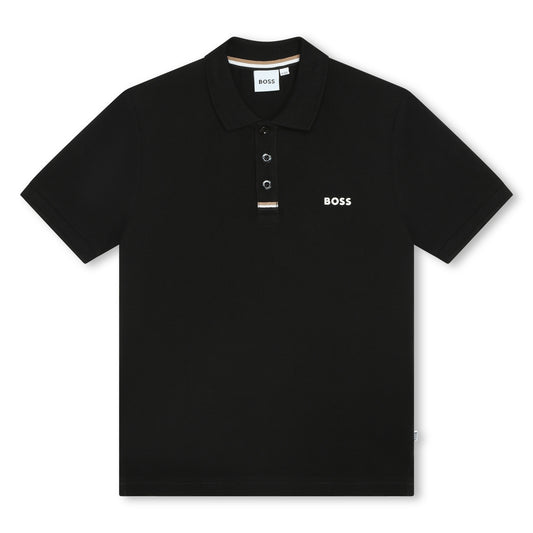 BOSS - Black Logo Collar Top