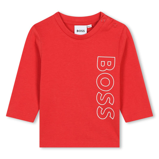 BOSS - Red Logo Long Sleeve Top