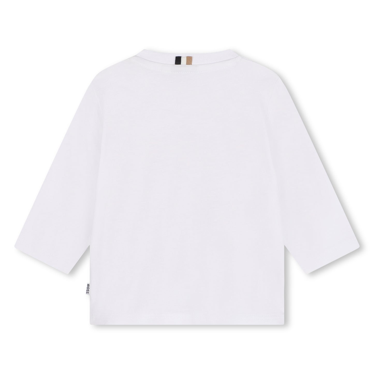 BOSS - Red & White Logo Long Sleeve Top