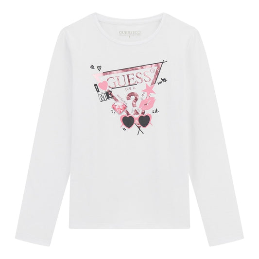 Guess - White Girly Logo Top
