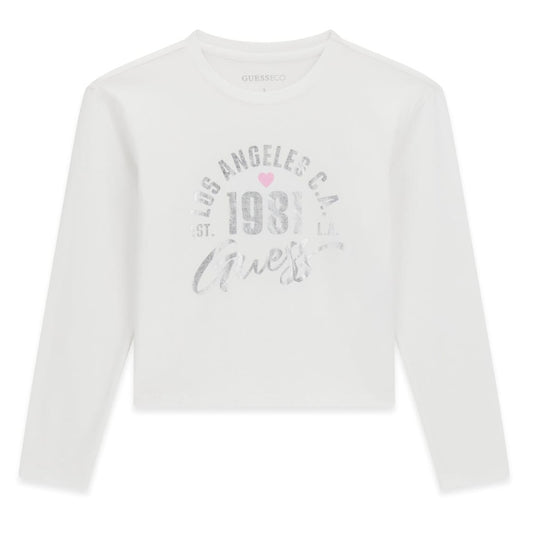 Guess - White Crop Straight Top