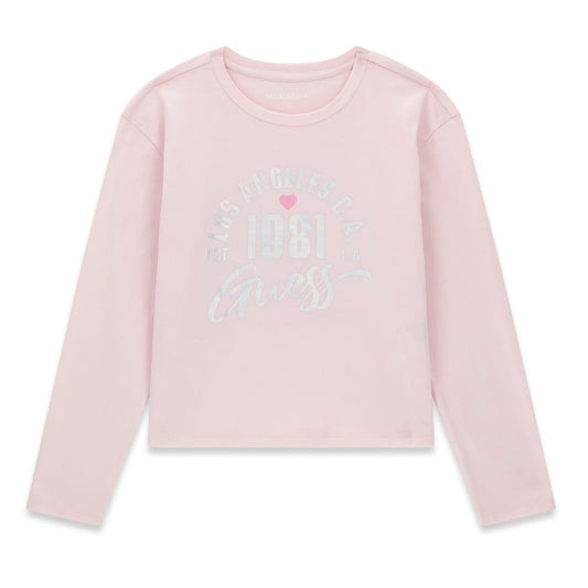 Guess - Pink Crop Straight Top