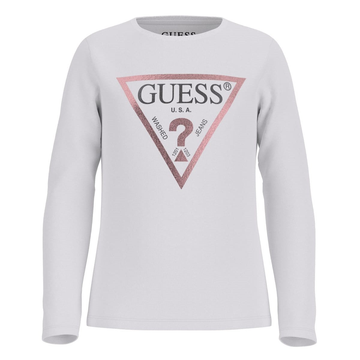 Guess - White Logo Girls Top