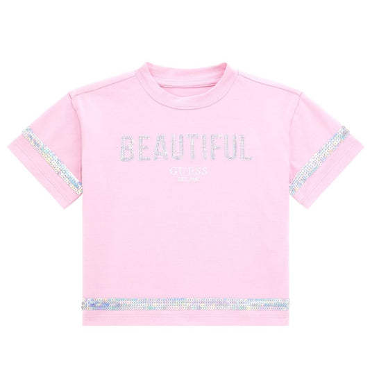 Guess - Big Logo Pink Top