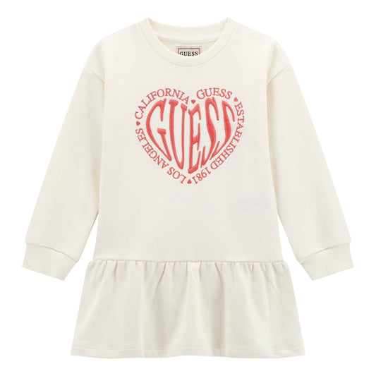Guess - Girls Beige Guess Heart Dress