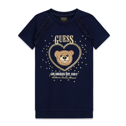 Guess - Blue Cotton Bear Dress