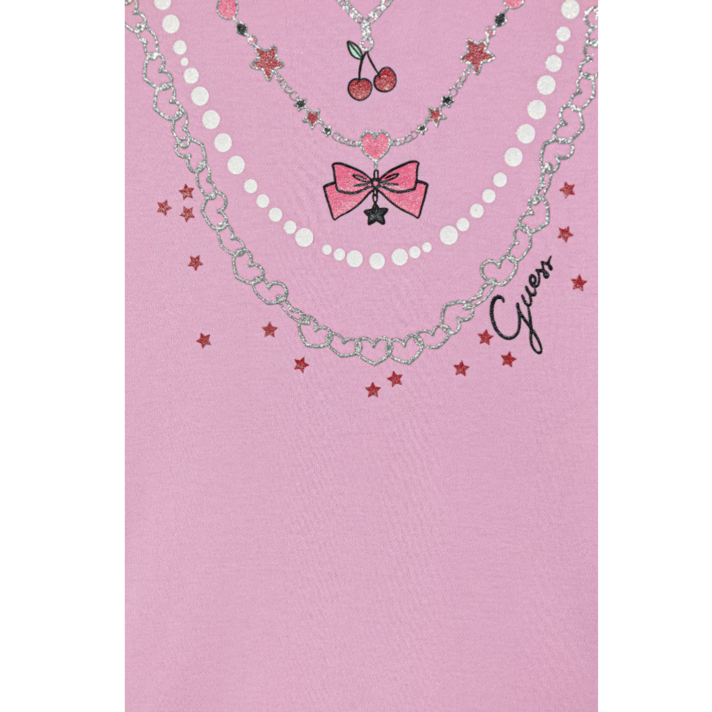 Guess - Necklace Pink Cotton Dress