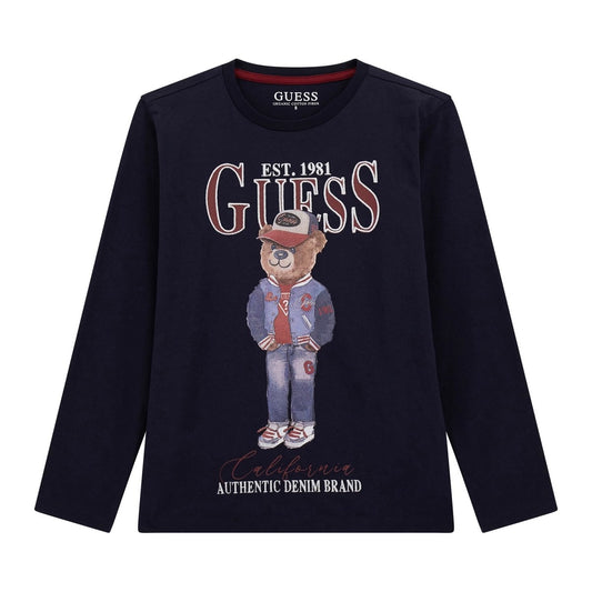 Guess - Boys Teens Blue Bear Top