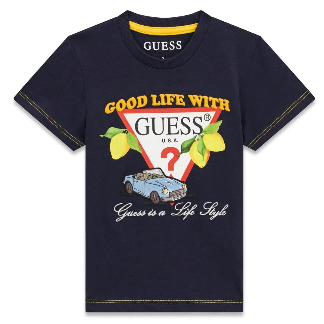 Guess - Blue Navy Lemons Top