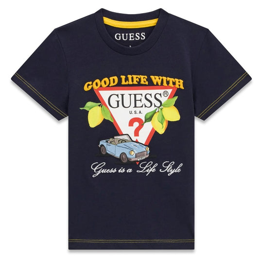 Guess - Blue Navy Lemons Top