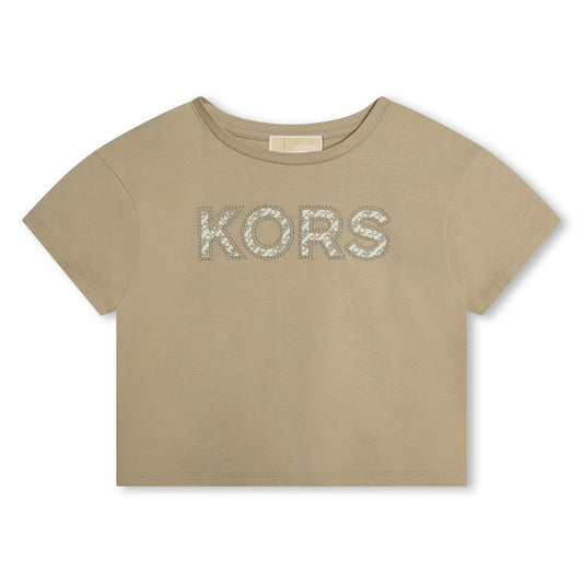 Michael Kors - Dark Beige Logo Top