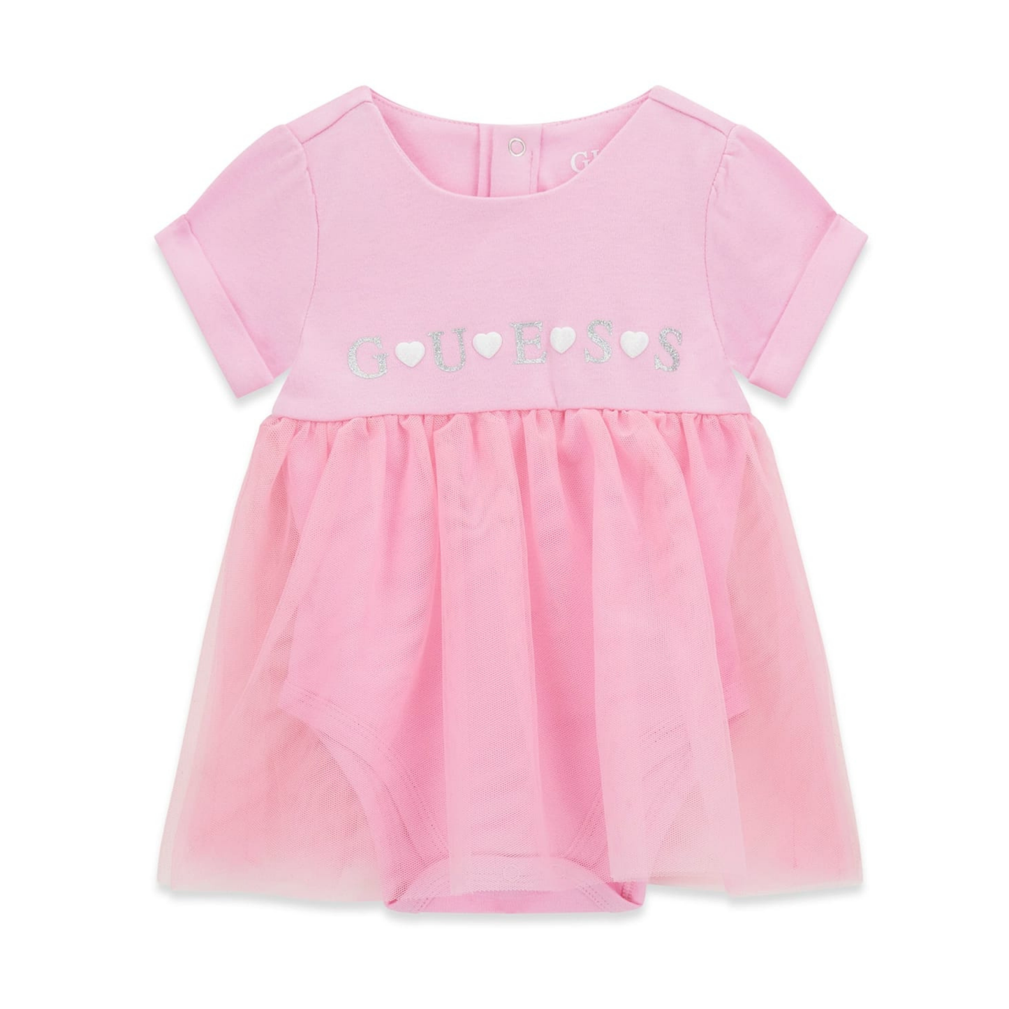 Guess - Pink Bodysuit Dress with Fabric