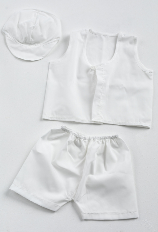 Boys Christening Oilcloths - Code: LA101 White-Blue