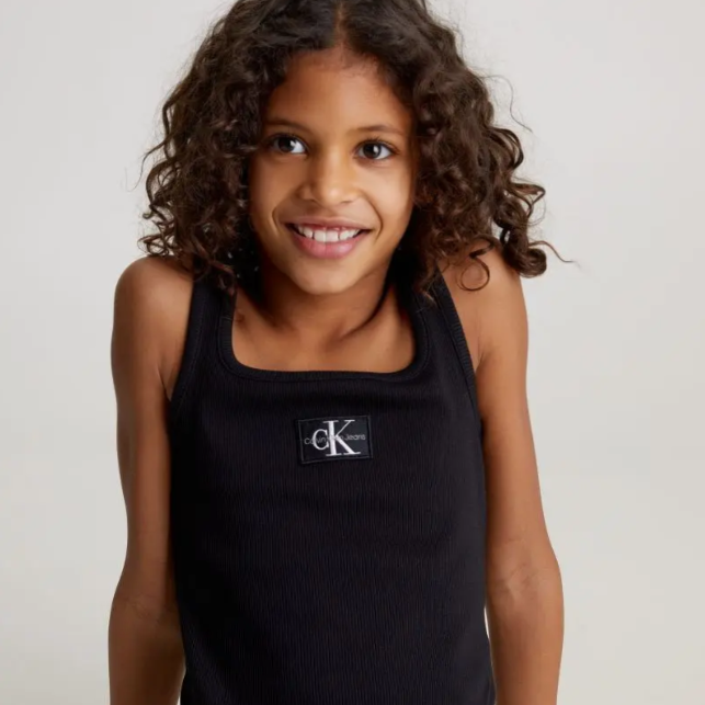 Calvin Klein - Black Girls Logo Top