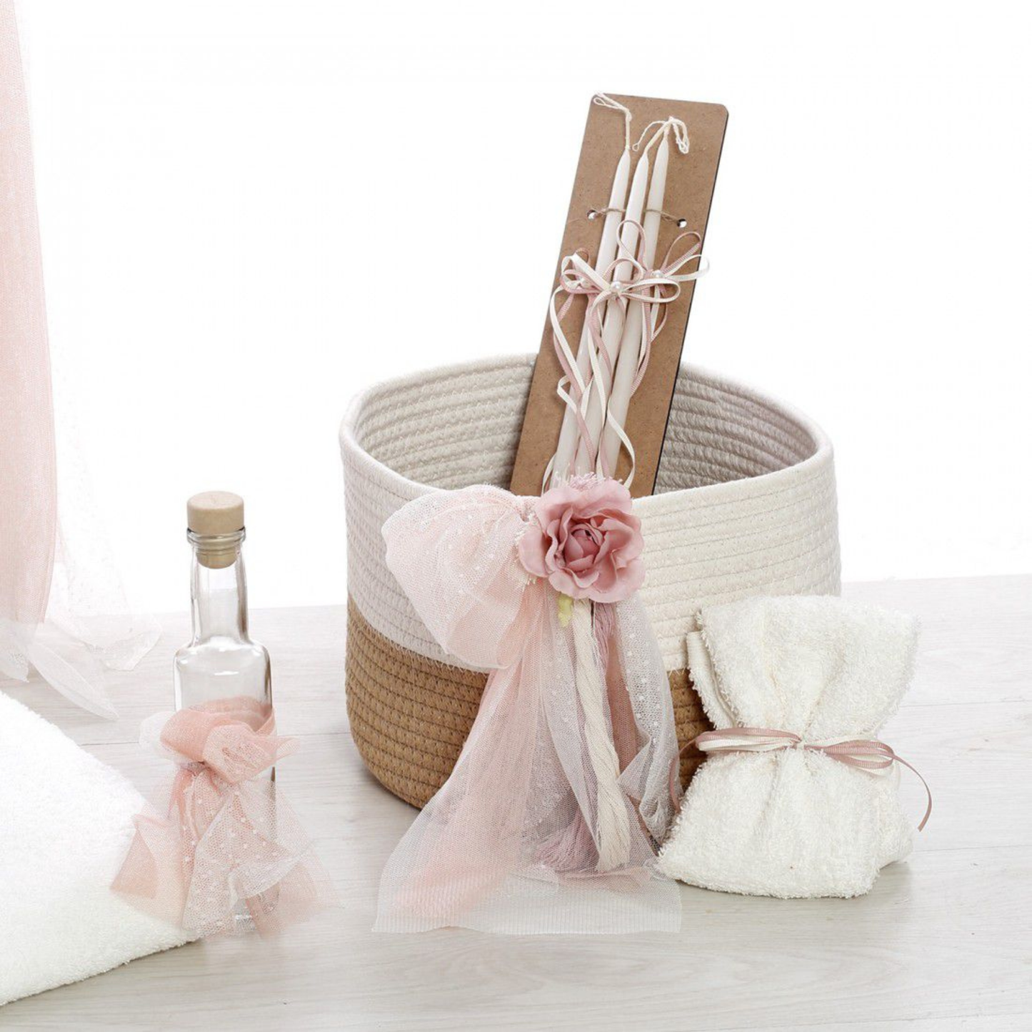 Έτοιμο Πακέτο Βάπτισης - Μονόγραμμα Boho (2523)