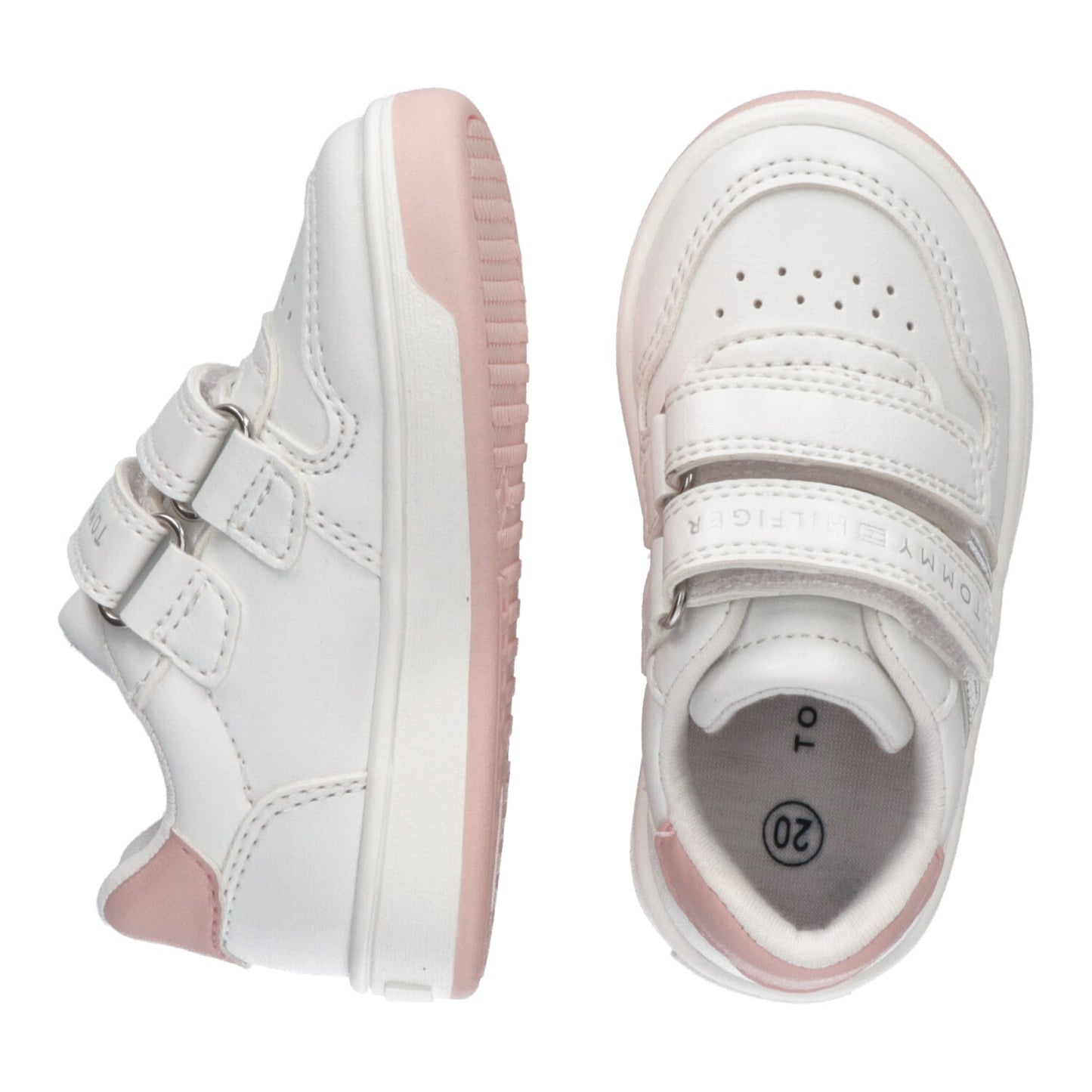 Tommy Hilfiger - Girls Pink and White Sneakers