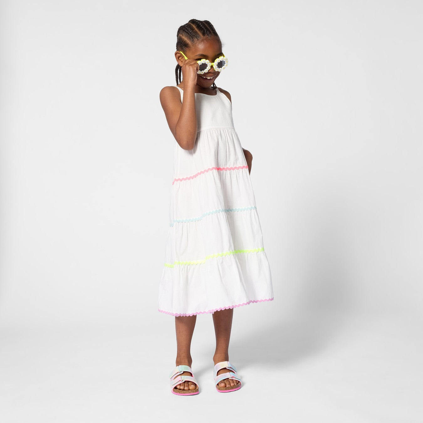 Billieblush - Girls White Wide Dress