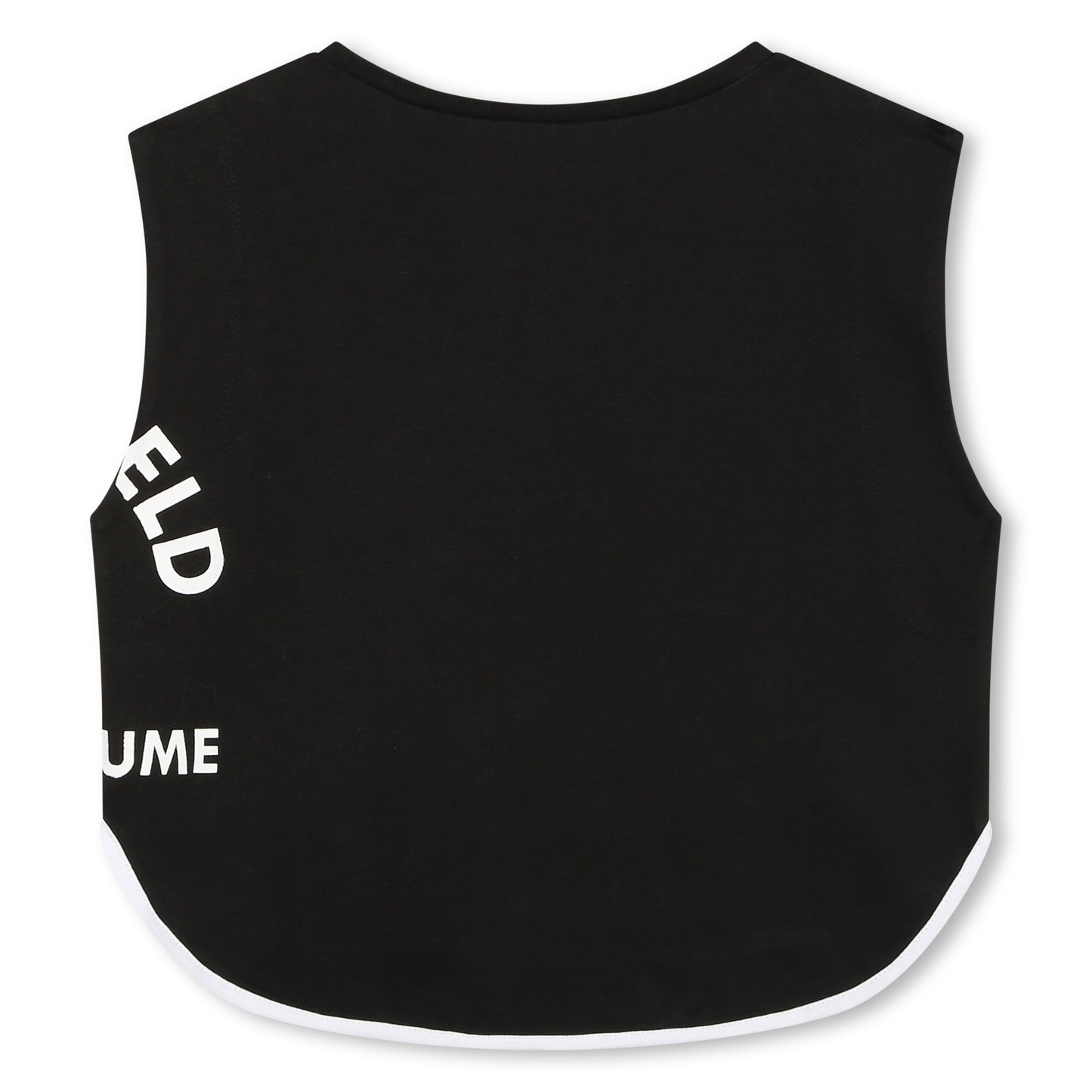 KARL LAGERFELD - Crop Top Black Logo Top