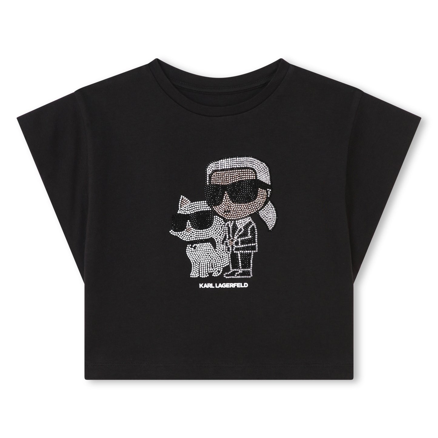 KARL LAGERFELD - Classic Crop Logo Top