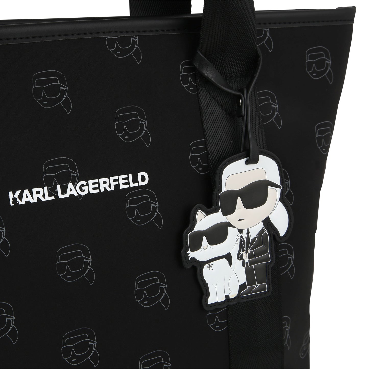 KARL LAGERFELD - Black Logo Handbag