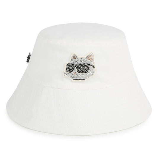 KARL LAGERFELD - White with Cat Logo Hat