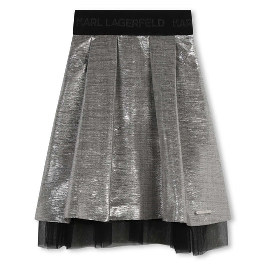 KARL LAGERFELD - Ceremonie Silver Skirt