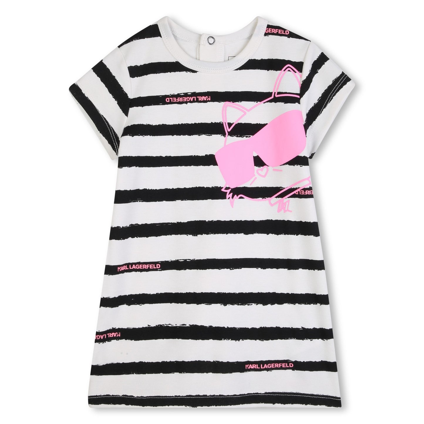 KARL LAGERFELD - Black & White Cotton Dress