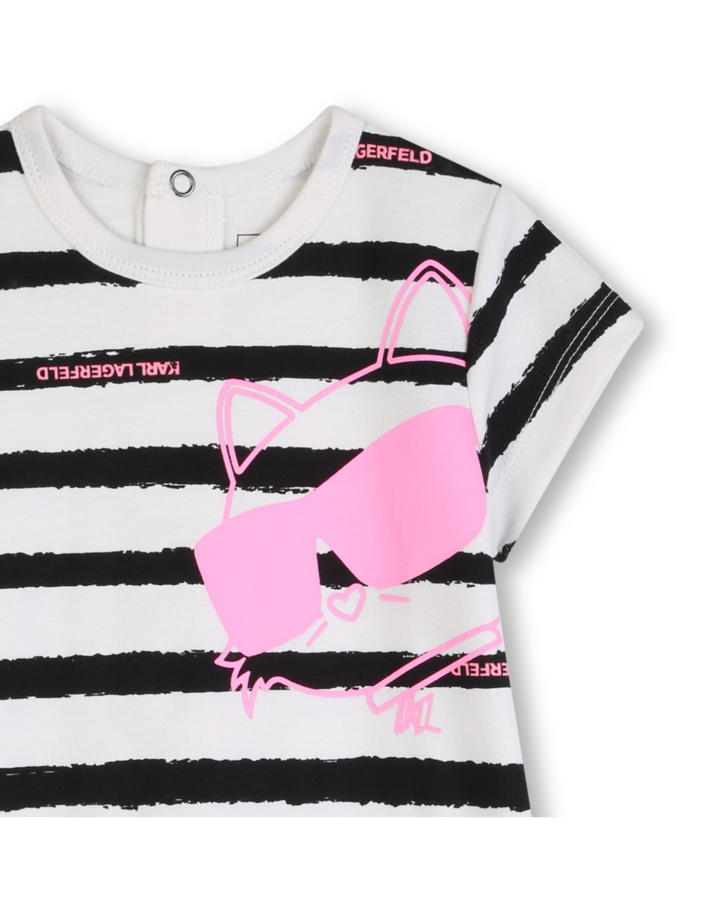 KARL LAGERFELD - Black & White Cotton Dress
