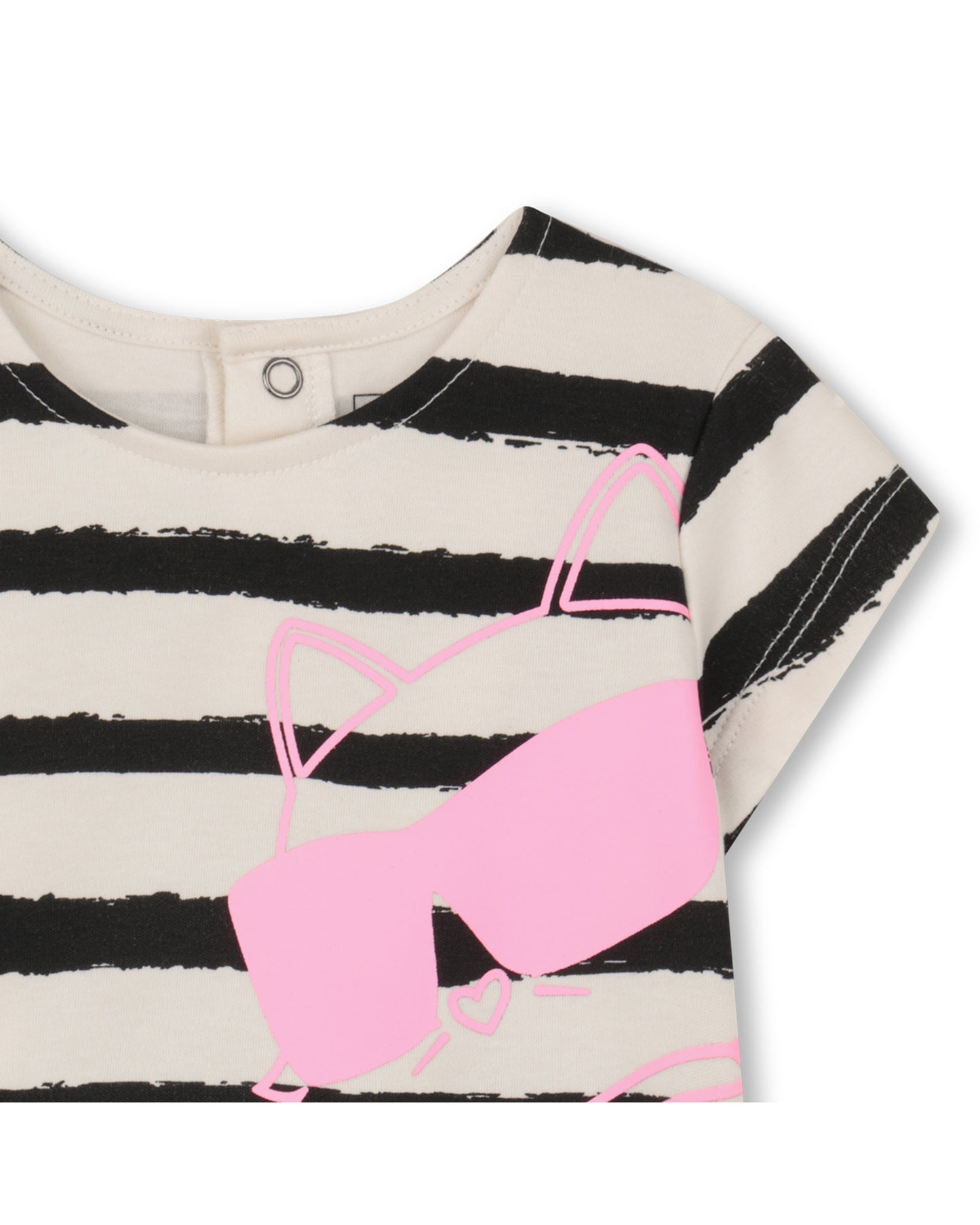 KARL LAGERFELD - B&W with Pink Skirt Cotton Set