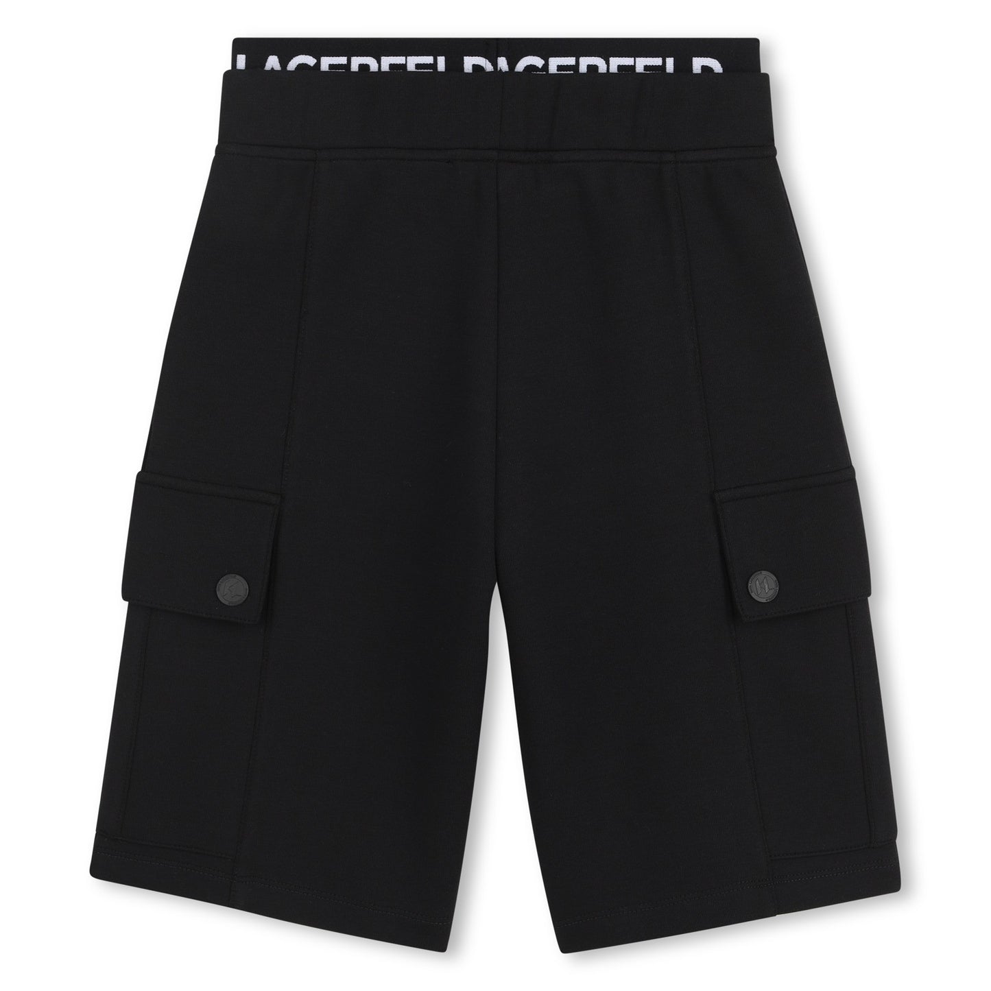 KARL LAGERFELD - Black Cotton Bermuda