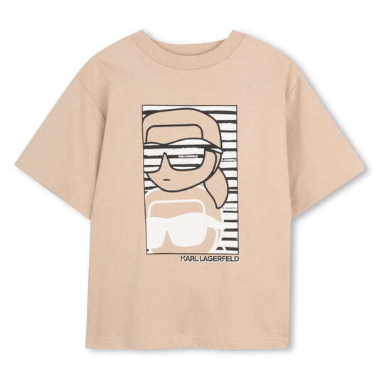 KARL LAGERFELD - Beige Cotton Top
