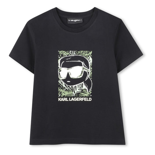 KARL LAGERFELD - Black Cotton KARL Top