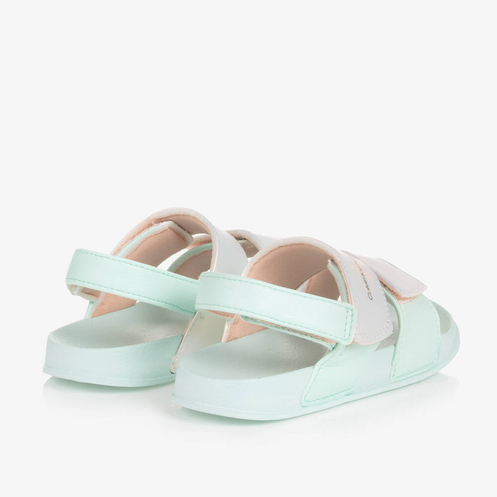 Calvin Klein - Pink and White Light Sandals