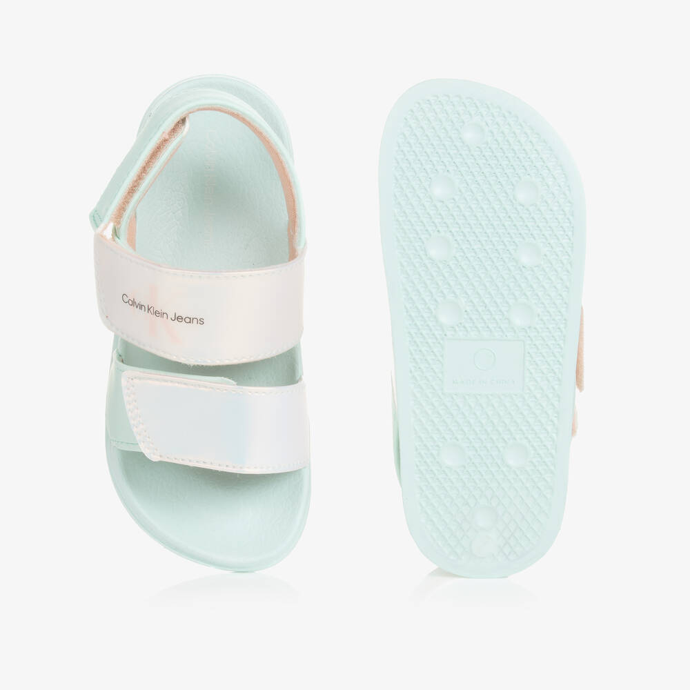 Calvin Klein - Pink and White Light Sandals