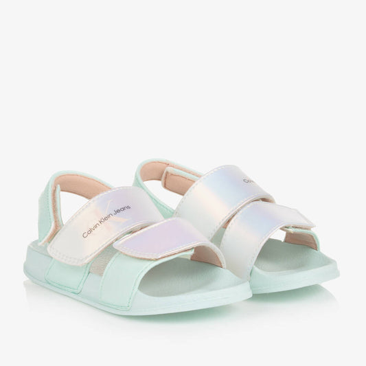 Calvin Klein - Pink and White Light Sandals