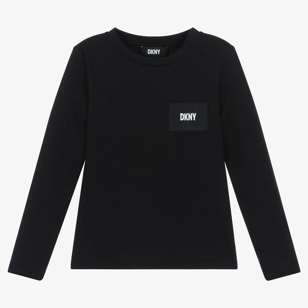 DKNY - Girls Black Logo Top