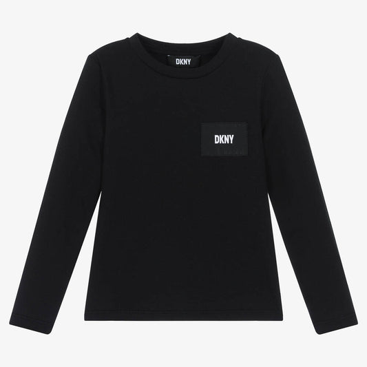 DKNY - Girls Black Logo Top