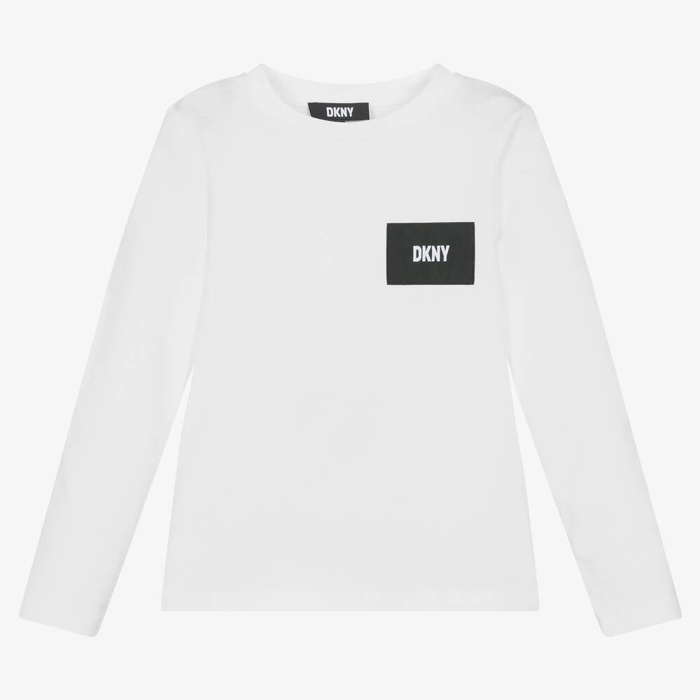 DKNY - Girls White Logo Top